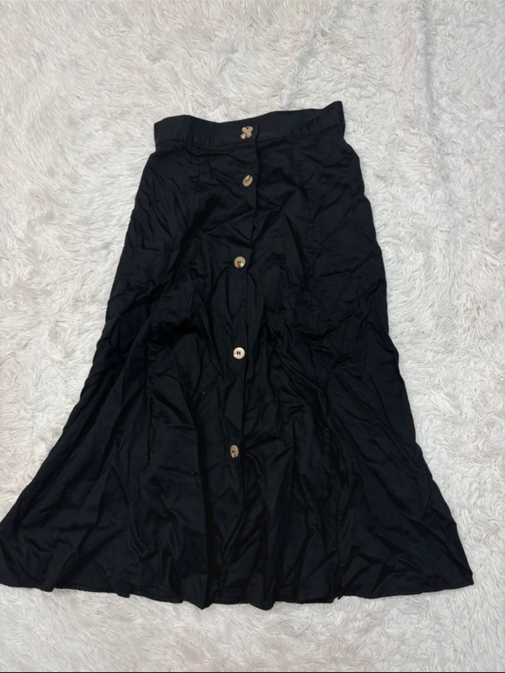 & other stories black midi skirt